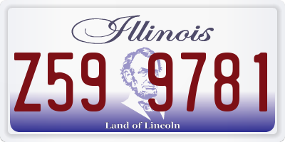 IL license plate Z599781