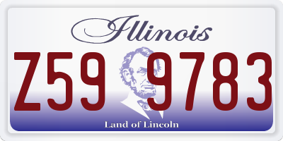 IL license plate Z599783