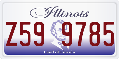 IL license plate Z599785