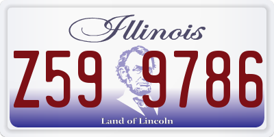 IL license plate Z599786