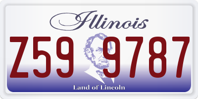 IL license plate Z599787