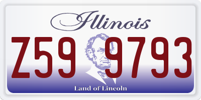 IL license plate Z599793