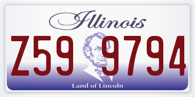 IL license plate Z599794