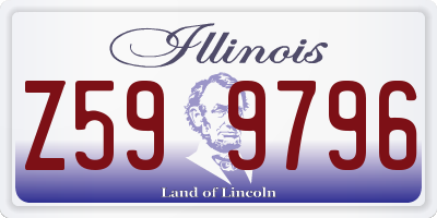 IL license plate Z599796