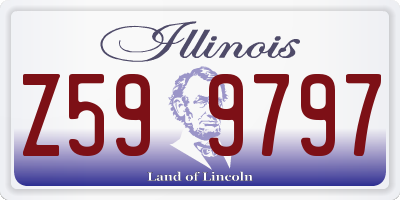 IL license plate Z599797