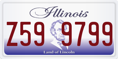 IL license plate Z599799