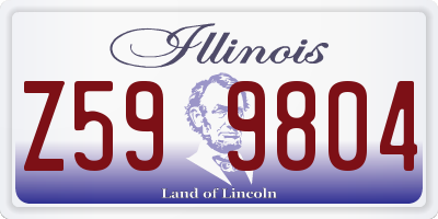 IL license plate Z599804
