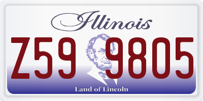 IL license plate Z599805