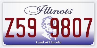 IL license plate Z599807