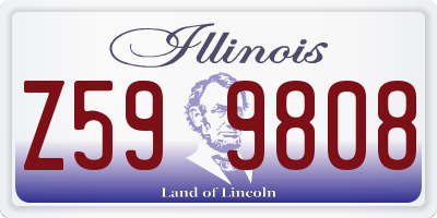 IL license plate Z599808