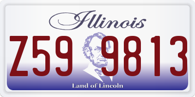 IL license plate Z599813