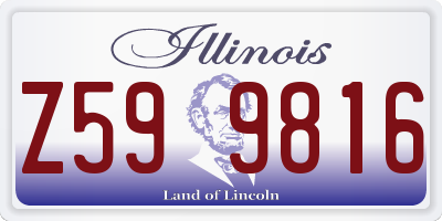 IL license plate Z599816