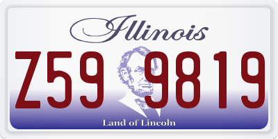 IL license plate Z599819