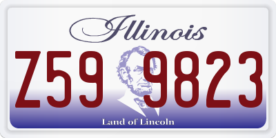 IL license plate Z599823