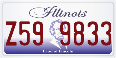 IL license plate Z599833