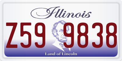 IL license plate Z599838