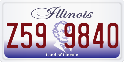 IL license plate Z599840