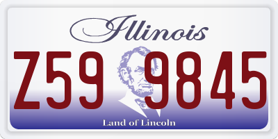 IL license plate Z599845