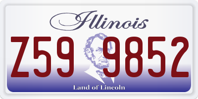 IL license plate Z599852