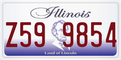 IL license plate Z599854