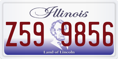 IL license plate Z599856