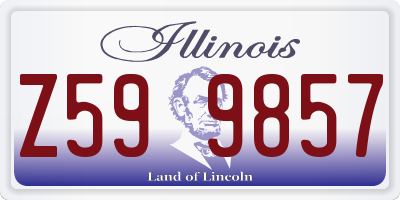 IL license plate Z599857
