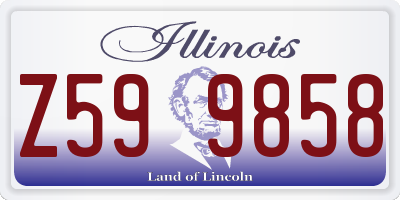 IL license plate Z599858