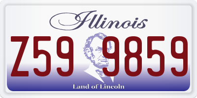 IL license plate Z599859