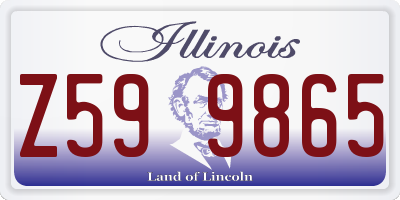 IL license plate Z599865