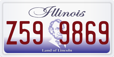 IL license plate Z599869