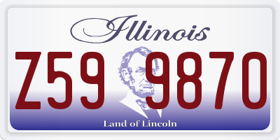 IL license plate Z599870