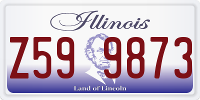 IL license plate Z599873