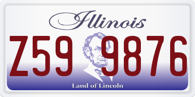 IL license plate Z599876