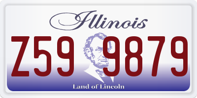 IL license plate Z599879