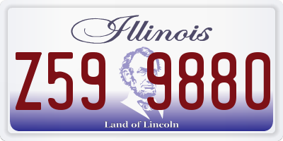 IL license plate Z599880
