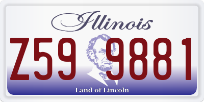 IL license plate Z599881