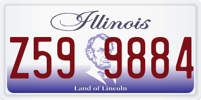 IL license plate Z599884