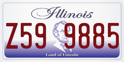 IL license plate Z599885