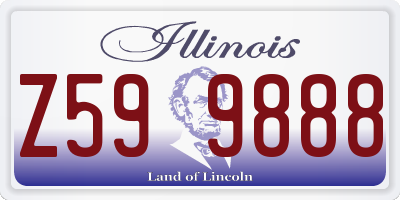 IL license plate Z599888