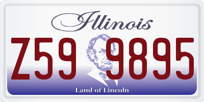 IL license plate Z599895