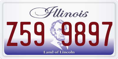 IL license plate Z599897