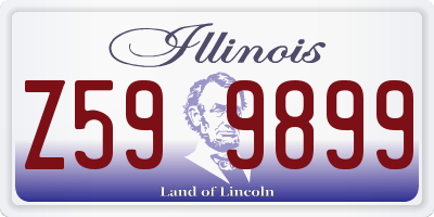 IL license plate Z599899