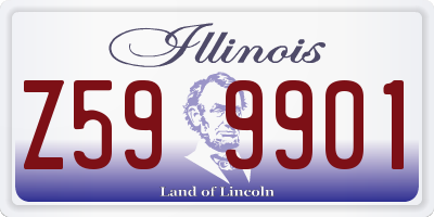 IL license plate Z599901