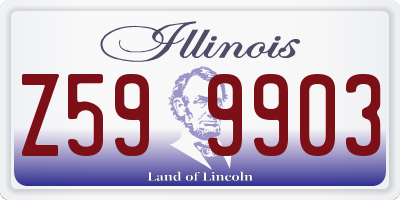 IL license plate Z599903