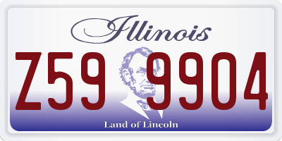 IL license plate Z599904