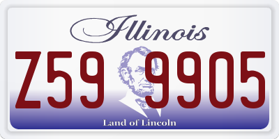 IL license plate Z599905