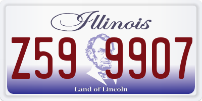 IL license plate Z599907