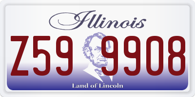 IL license plate Z599908