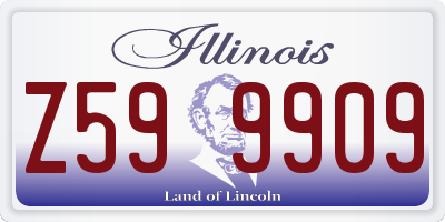 IL license plate Z599909