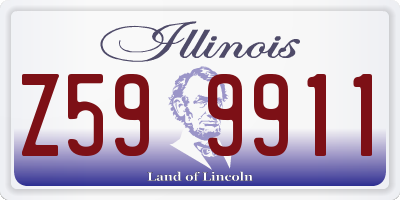 IL license plate Z599911